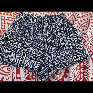 African print shorts